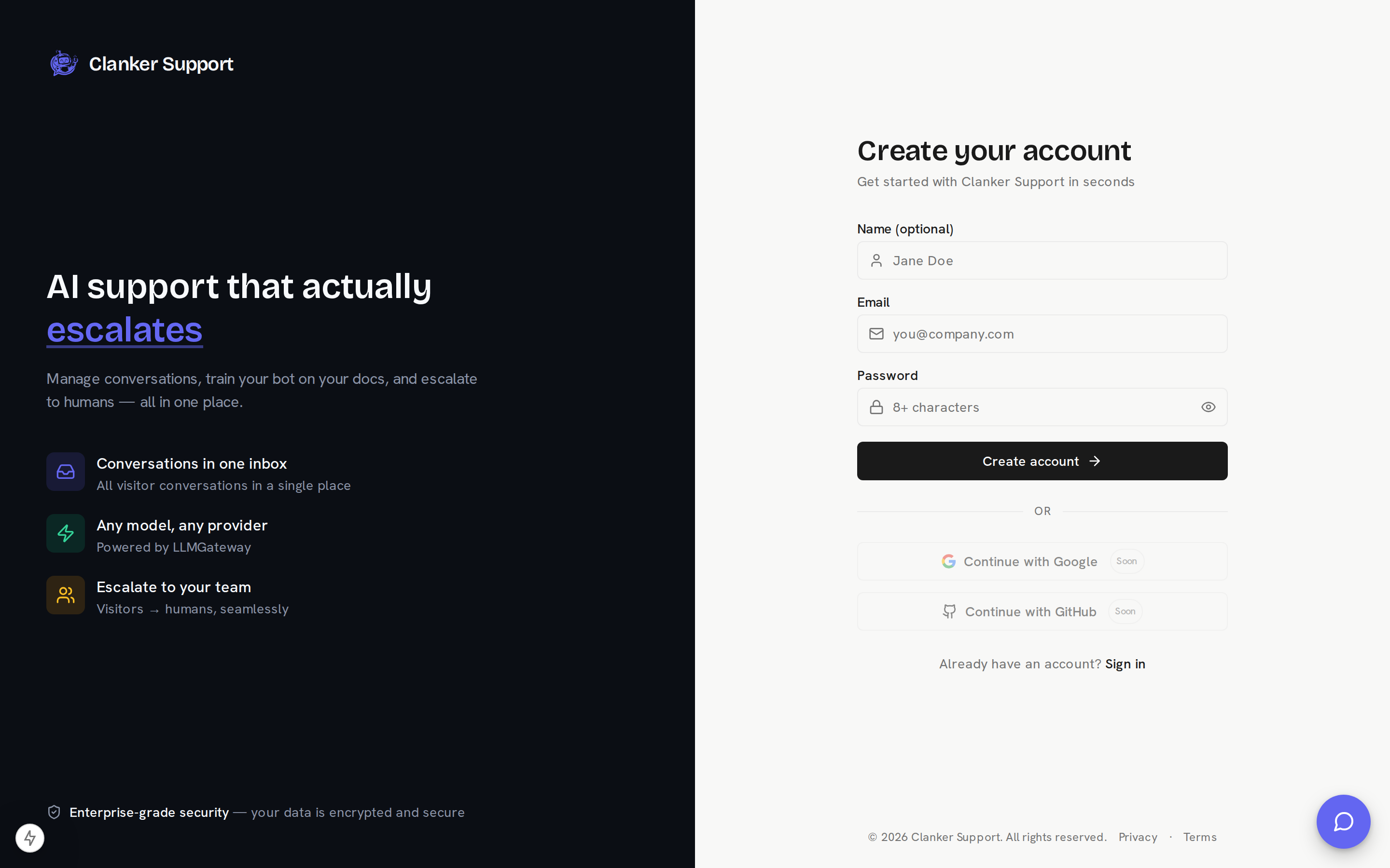 Sign up
